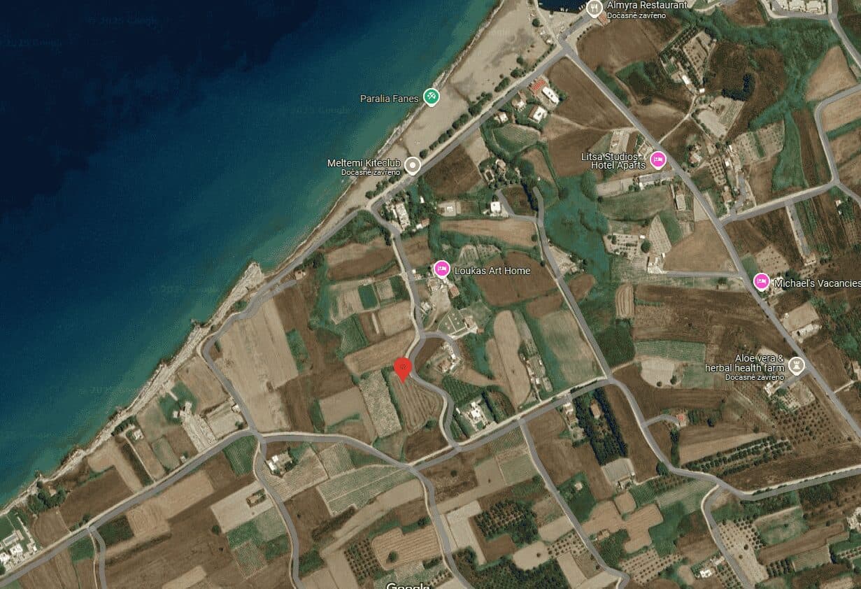 Satellite map of Fanes Breeze Lodges near Paralia Fanes, Rhodes